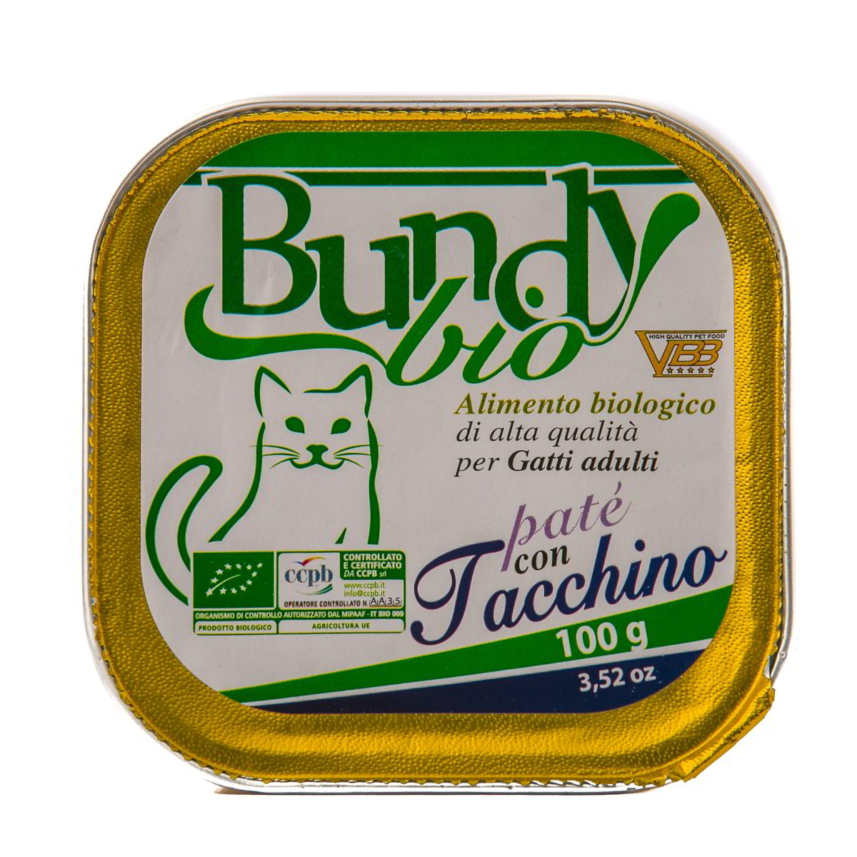 VASCHETTA TACCHINO BIOLOGICO PER GATTI BUNDY GR 100 L Ecommerce