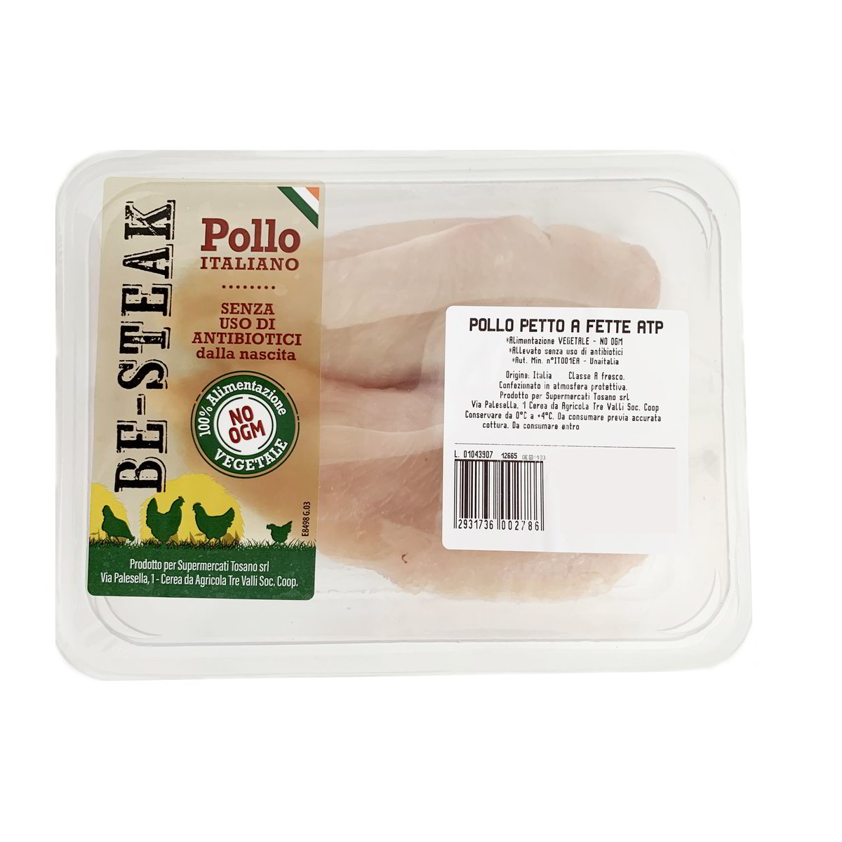 PETTO DI POLLO A FETTE SENZA ANTIBIOTICI BE STEAK GR 450 L Ecommerce