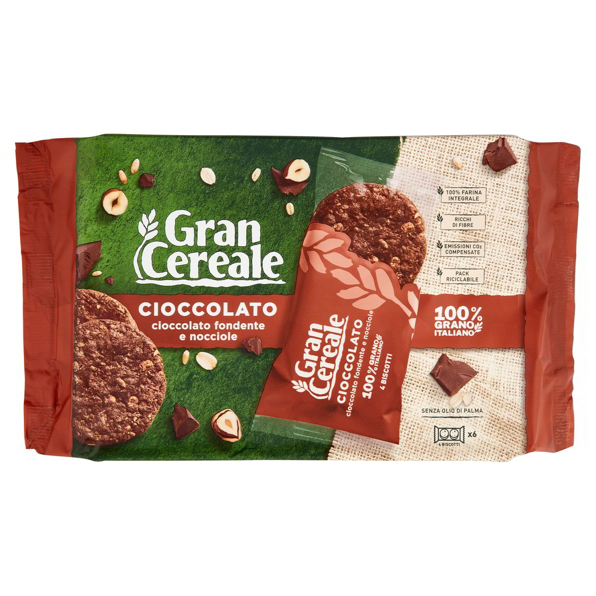 GRANCEREALE CON CIOCCOLATO E NOCCIOLE GRANCEREALE GR 36 X 6 PZ L