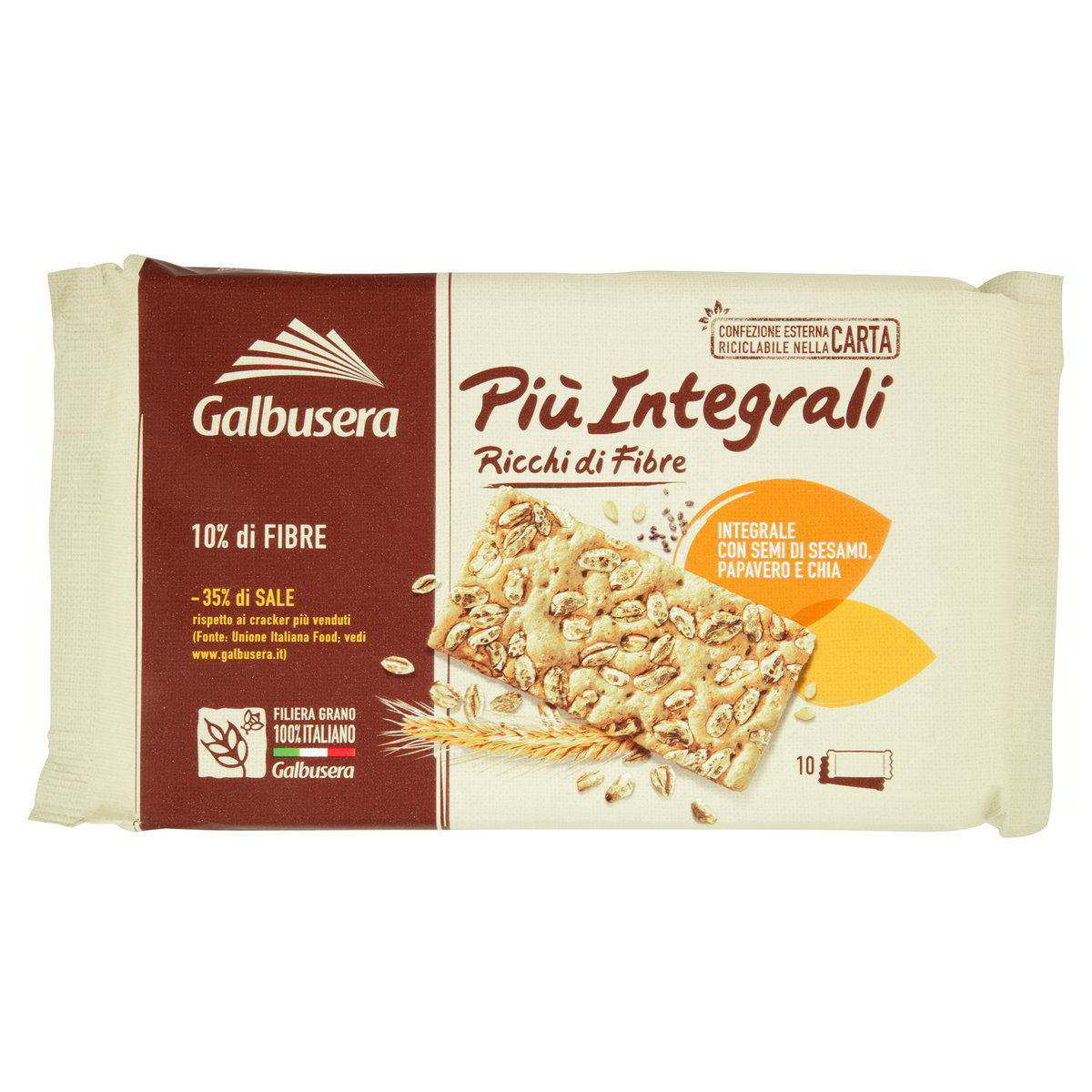 CRACKER INTEGRALI AI 5 CEREALI GALBUSERA GR 380 L Ecommerce Secondo