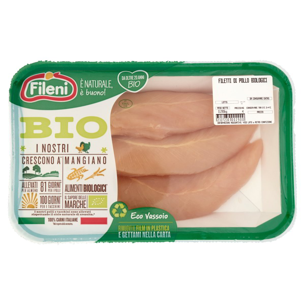 FILETTI DI POLLO BIO FILENI GR. 290 - L'ecommerce Secondo Iper Tosano