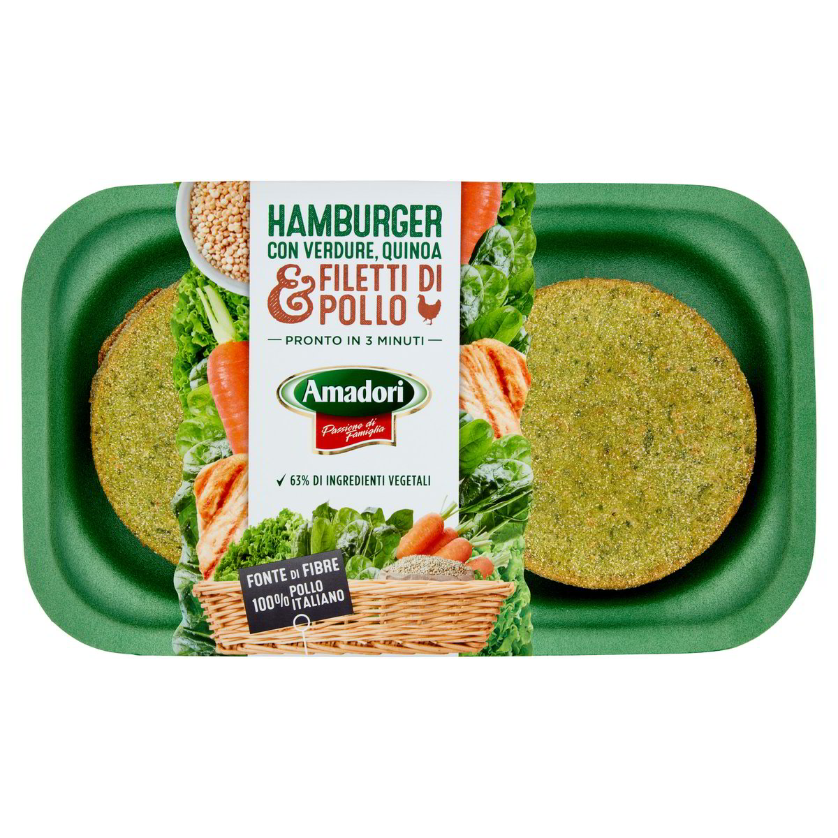 Hamburger Di Pollo Con Verdure Amadori Gr L Ecommerce Secondo Iper Tosano